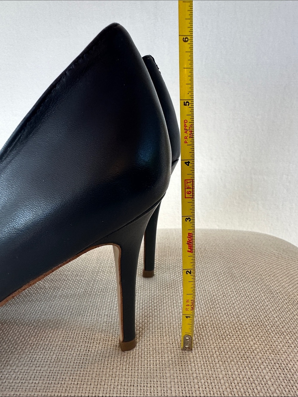 Ann Taylor Navy Blue Leather Pointed Toe Pumps | Size 9.5M | Classic 3.5" heel - Picture 8 of 8